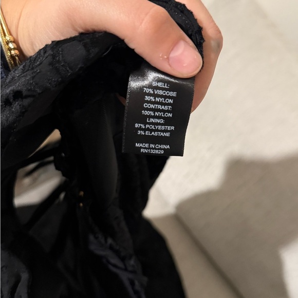 Michael Costello Revolve Cecilia Black Strapless Gown - Picture 7 of 8